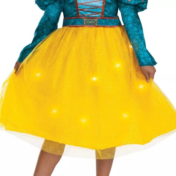 Girls Disney SNOW WHITE Deluxe Light Up Halloween Costume Dress Size Med 7/8 NWT - Picture 5 of 6